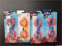 (4) Children's Swim Goggles- Spiderman, Mickey