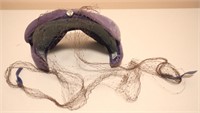 Vntg PurpleHead Piece w/Netting Veil