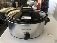 Large Stainless Hamilton Beach Slow Cooker