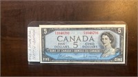 Canada 1954 5 dollar bill