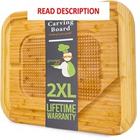 $60  GREENER CHEF 24 Inch 2XL Meat Carving Board