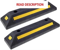 $30  Black Rubber Curb  2 Pack Parking Blocks