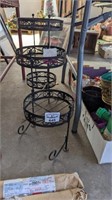 Tiered metal plant stand