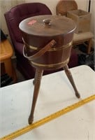 Wooden Sewing Bucket 3 Legs