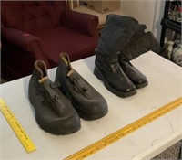 Rubber Rain Shoes Size 9 & Ladies Boots Size 6