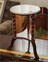 Wooden Table With Marble Top