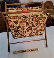 Folding Sewing Basket Floral Design