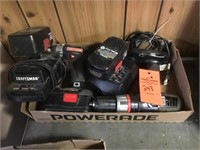 Craftsman cordless tool w/chargers, batteries