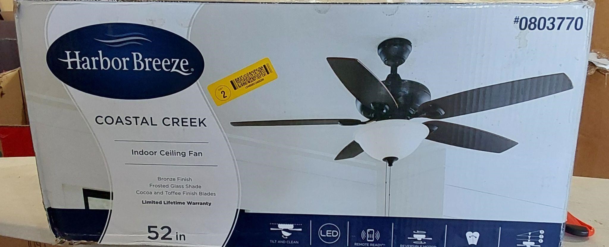 52" Coastal Creek Indoor Ceiling Fan