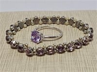 Light Amethyst Ring Lot