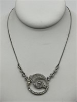 Givenchy Silver Tone Fancy Crystal Necklace