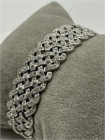 Nadri Rhodium Plated Fancy Crystal Bracelet