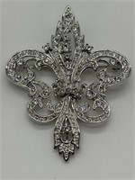 JBK Jacqueline Kennedy Fancy Fleur-de-Lis Brooch