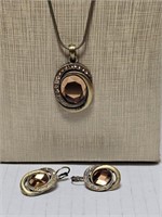 Vintage Citrine Necklace Set