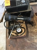 Radio, flashlight, air cutoff tool
