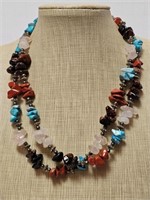 Turquoise w/Polished Stone Necklace