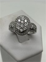 Imena Sterling Silver Fancy CZ Cocktail Ring