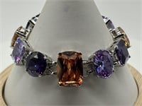Nolan Miller Faceted Crystal Fancy Bracelet