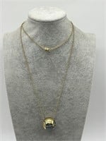 Dyaderma Sterling Gold Vermeil Globe Necklace