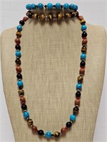 Turquoise Stone Necklace Set