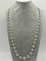 Vintage Sterling Silver Graduated Bead Necklace