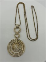 Joan Rivers Fancy Gold Tone Crystal Long Necklace