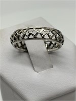 Sterling Silver NF Reticulated Band Ring