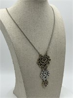 Lucky Brand Silver & Gold Tone Long Necklace