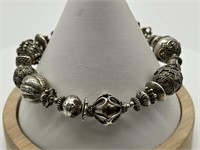 Tres Jolie Sterling Silver Bali Boho Bracelet