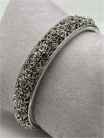 Nadri Rhodium Plated Fancy Crystal Bracelet