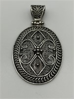 Turkish Sterling Silver DGS Filigree Pendant