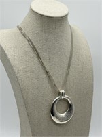FINE 950 Italian Silver Long Necklace