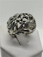 Barse Sterling Silver Filigree Domed Ring