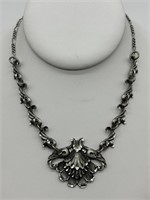 Antique Diamond Cut Art Nouveau Necklace