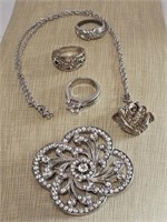 Various Silver Tone Jewellery Lot