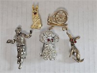 Various Novelty Brooches