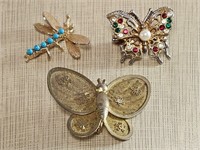 Butterfly Brooches Lot