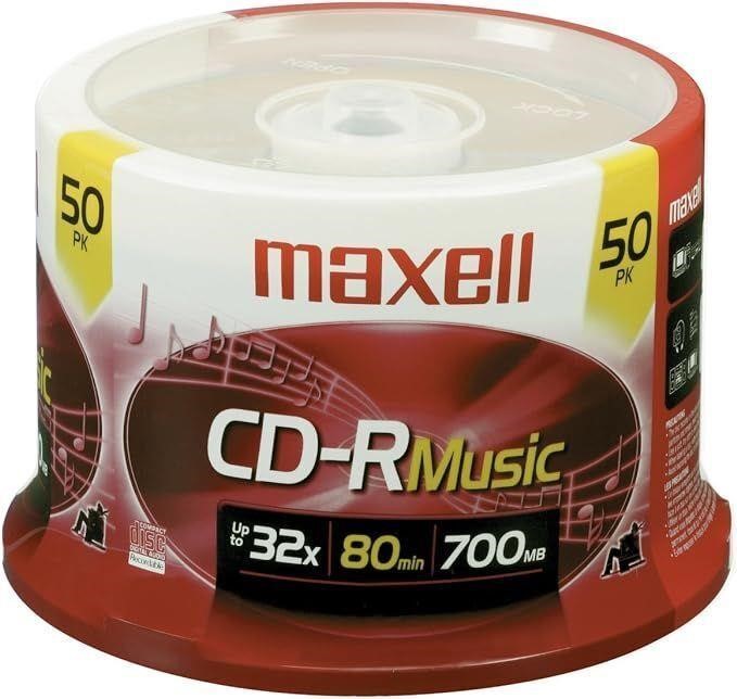 45$-MAXELL CD-R 80 Music-Gold (50 PC Spindle)
