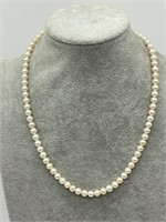Sterling Silver Luxurious FW Pearl Necklace