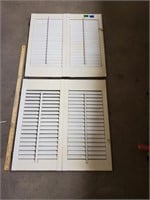 Pair Of Wooden Blinds