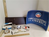 Shelf Pieces, Scrub Brush Oven Timers, Barack