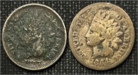 1864 & 1867 Indian Head Cents
