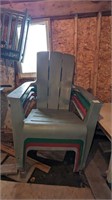 Resin Adirondack style chairs(4)