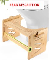 $14  Bamboo Toilet Stool  7&9  Non-Slip  Quick
