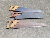 (3) Assorted Vintage Hand Saws