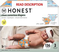 $51  Honest Co. Diapers  Size 3  136 Count