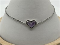 Kendra Scott Amethyst Heart Bracelet