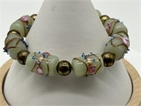 Vintage Venetian Wedding Cake Bead Bracelet