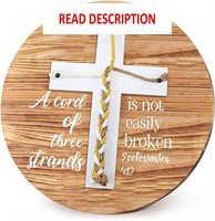 $34  Three Strands Wedding Sign 18X18 Wooden Cross