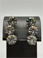 1940's Brilliant Quality Rhinestone Earrings